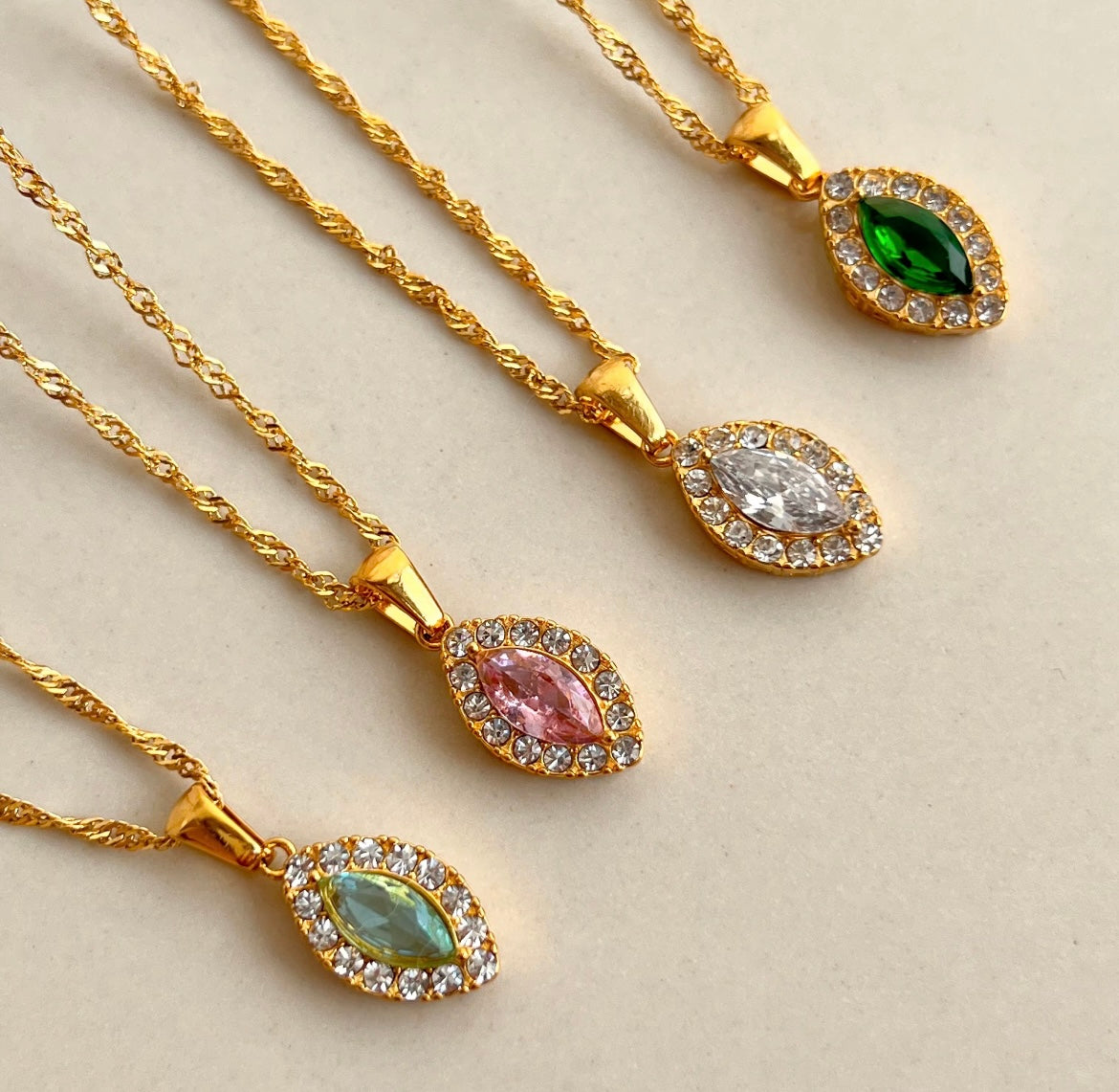Aurora Teardrop Necklace