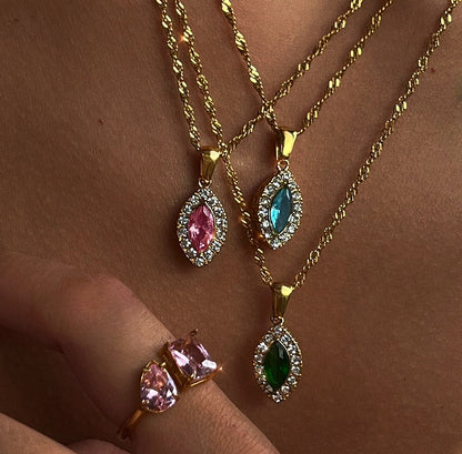 Aurora Teardrop Necklace