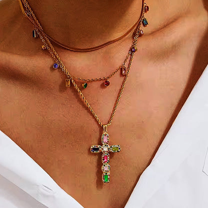 Celestial Cross Necklace
