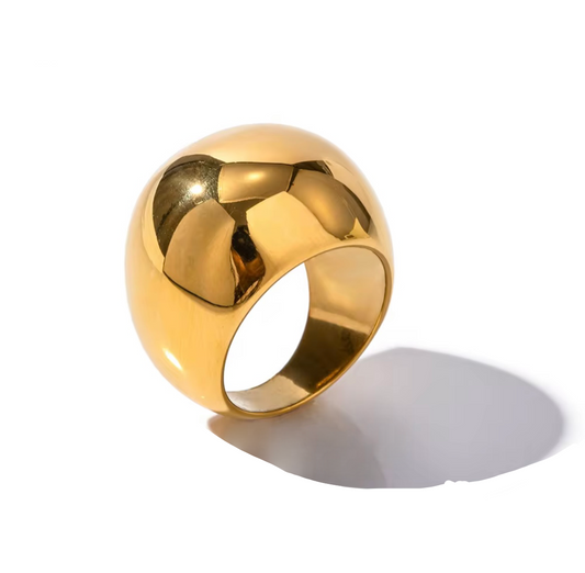 Dezeen Dome Ring-Gold